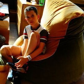 Babzsák fotel - Junior - oliva-mustár Babzsák fotel - Junior - oliva-mustár