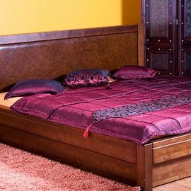 Florida ágy - tömör fa ágykeret - franciaágy bőrbetéttel, komód, éjjeliszekrény Florida ágy - tömör fa ágykeret - franciaágy bőrbetéttel, komód, éjjeliszekrény