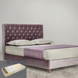 Kárpitozott ágykeret - Queen boxspring ágy - NOVETEX matrac Kárpitozott ágykeret - Queen boxspring ágy - NOVETEX matrac